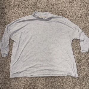 LOFT Heather Gray Knit Top